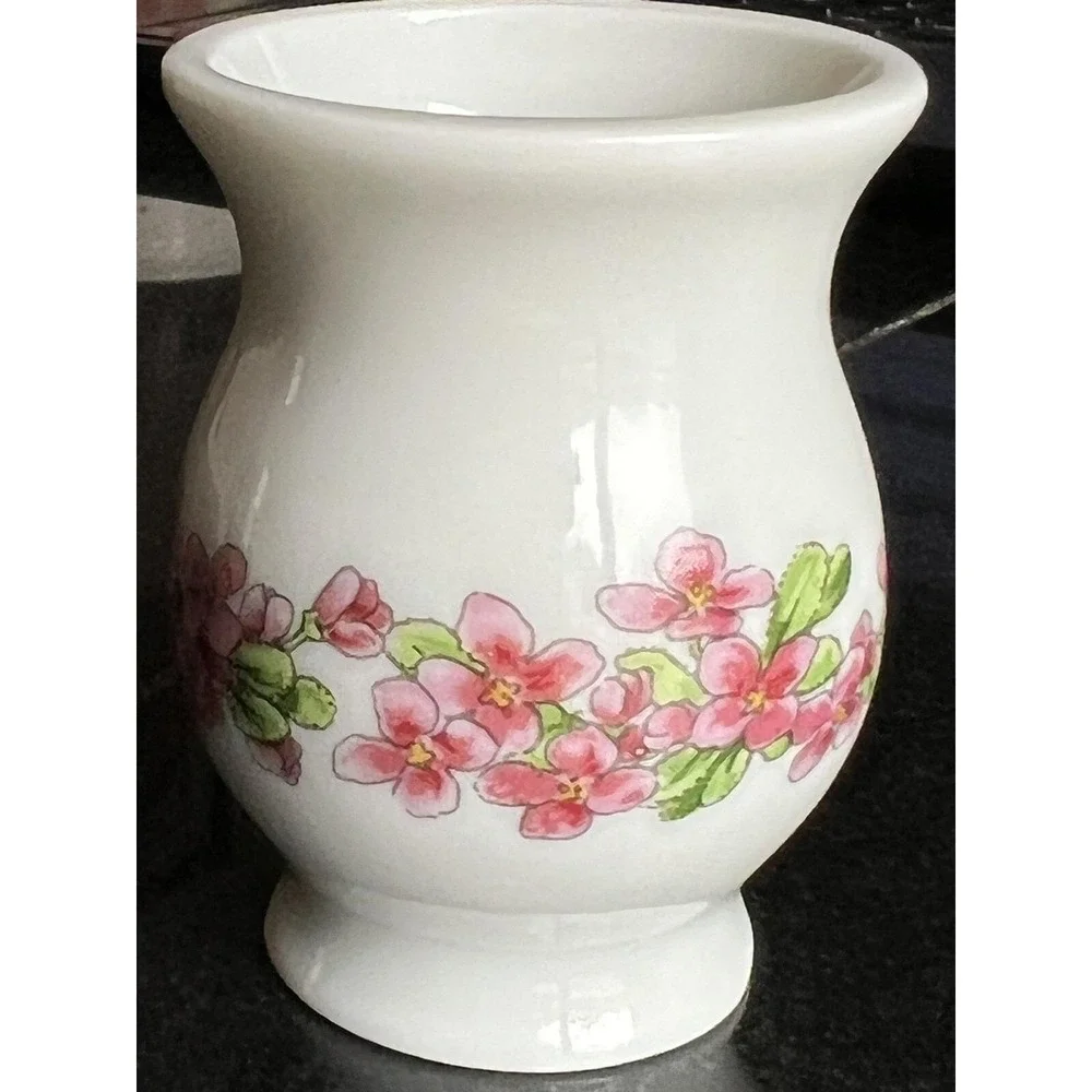 Vintage‎ Miniature Vase by 'FUNNY DESIGN' made in West Germany Pink Flowers Mini